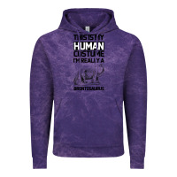 Cloud Purple This Is My Human Costume Im Really A Brachiosaurus Vintage Hoodie - Bettercallsaul