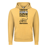 Vintage Mustard This Is My Human Costume Im Really A Brachiosaurus Vintage Hoodie - Bettercallsaul