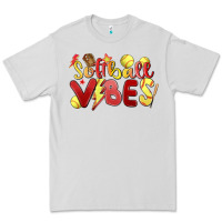 Dove Grey softball vibes Premium Tee - MaliasSmallBusiness