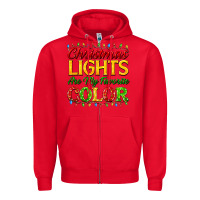 Red christmas lights are my favorite color Zipper Hoodie - FaDigitalArtStudio