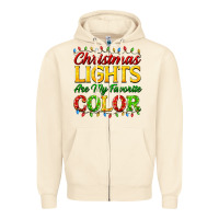 Sandshell christmas lights are my favorite color Zipper Hoodie - FaDigitalArtStudio