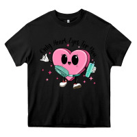 Black only heart eyes for you Heavy Core Tee - MaliasSmallBusiness