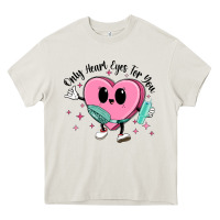 Cream only heart eyes for you Heavy Core Tee - MaliasSmallBusiness