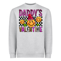 Heather Grey daddys valentine olivia Heavyweight Sweatshirt - OliviaCreatesArt