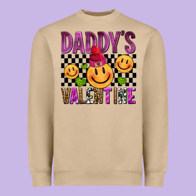 Daddys Valentine Olivia Heavyweight Sweatshirt Designed By Oliviacreatesart