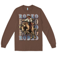Chestnut Rodeo Cowboy bull western Long Sleeve Tee - HowdyJamesFarm