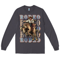 Smoke Rodeo Cowboy bull western Long Sleeve Tee - HowdyJamesFarm