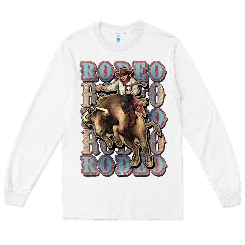 Rodeo Cowboy Bull Western Long Sleeve Tee by HowdyJamesFarm | Teevron