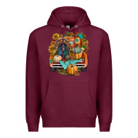 Burgundy thanksgiving truck bbs Premium Hoodie - BundleAndBundleShop