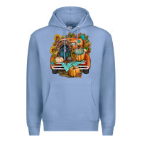 Colony Blue thanksgiving truck bbs Premium Hoodie - BundleAndBundleShop