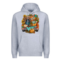 Heather Grey thanksgiving truck bbs Premium Hoodie - BundleAndBundleShop