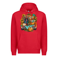 Red thanksgiving truck bbs Premium Hoodie - BundleAndBundleShop