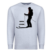 Heather Grey nighttime ski adventure Premium Sweatshirt - tuanDangUi