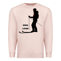 Pale Pink nighttime ski adventure Premium Sweatshirt - tuanDangUi
