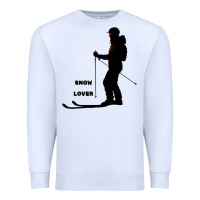 White nighttime ski adventure Premium Sweatshirt - tuanDangUi