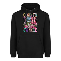 Black country music junkie Heavyweight Hoodie - CowhideDigitalArt