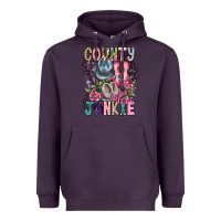 Plum country music junkie Heavyweight Hoodie - CowhideDigitalArt