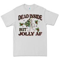 Dove Grey dead inside but jolly af Premium Tee - MaliasSmallBusiness
