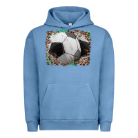 Pigment Pebble Blue sports soccer background Urban Hoodie - Artiststas