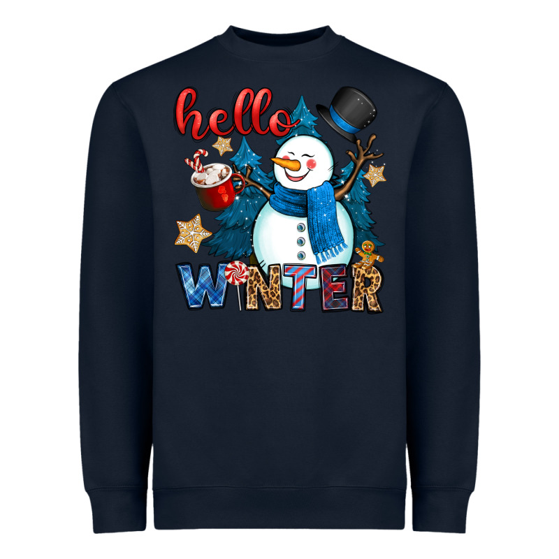 Hello Winter Heavyweight Sweatshirt by OliviaCreatesArt | Teevron