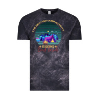 Cloud Black camping The Best Outdoor Activity Is Going Back Inside Vintage Tee - Bettercallsaul