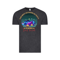 Vintage Black camping The Best Outdoor Activity Is Going Back Inside Vintage Tee - Bettercallsaul