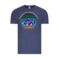 Vintage Denim camping The Best Outdoor Activity Is Going Back Inside Vintage Tee - Bettercallsaul