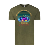 Vintage Olive camping The Best Outdoor Activity Is Going Back Inside Vintage Tee - Bettercallsaul