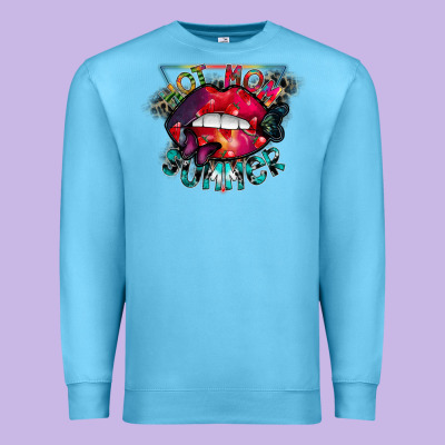 Hot Mom Summer Premium Sweatshirt Designed By Cowhidedigitalart