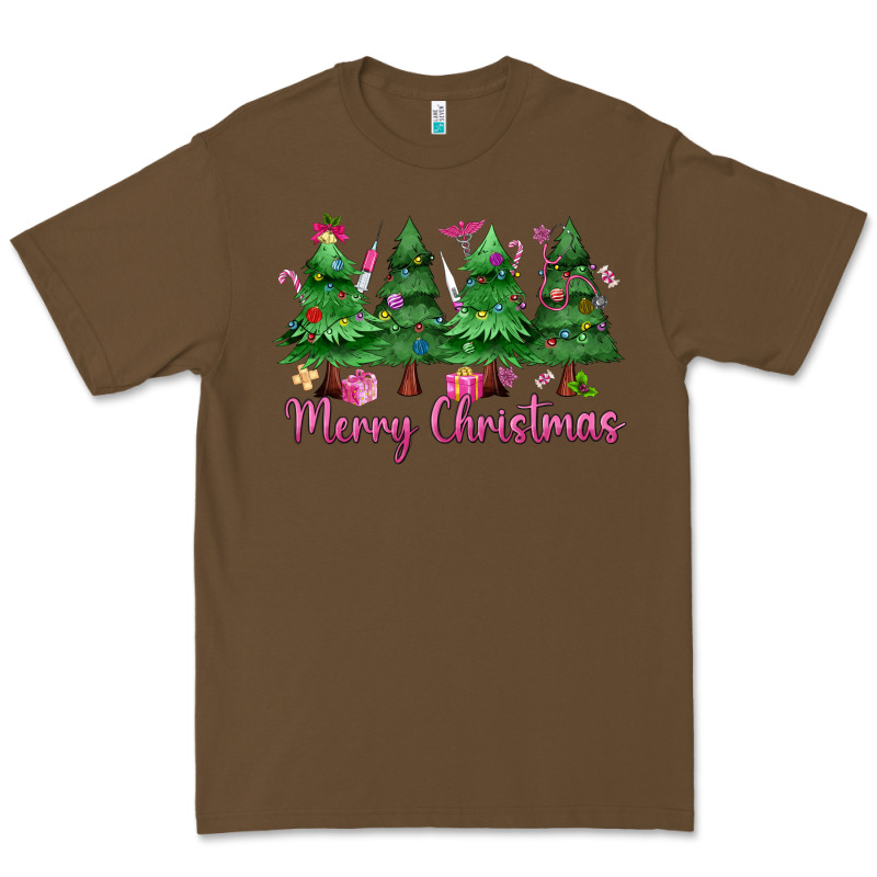 Merry Christmas Nurse Trees Premium Tee by MaliasSmallBusiness | Teevron