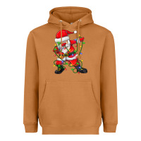 Meerkat Dabbing Santa Christmas Tree Lights Heavyweight Hoodie - tuanDangUi