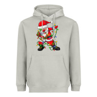 Moon Dust Dabbing Santa Christmas Tree Lights Heavyweight Hoodie - tuanDangUi
