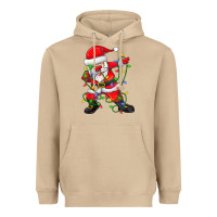 Mushroom Dabbing Santa Christmas Tree Lights Heavyweight Hoodie - tuanDangUi
