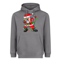 Storm Dabbing Santa Christmas Tree Lights Heavyweight Hoodie - tuanDangUi