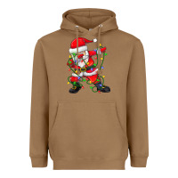 Toasted Coconut Dabbing Santa Christmas Tree Lights Heavyweight Hoodie - tuanDangUi