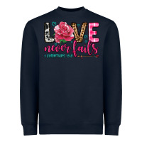 Navy love never fails Heavyweight Sweatshirt - OliviaCreatesArt
