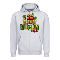 Heather Grey St Patricks Lucky One Zipper Hoodie - FaDigitalArtStudio
