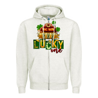 Oatmeal Heather St Patricks Lucky One Zipper Hoodie - FaDigitalArtStudio