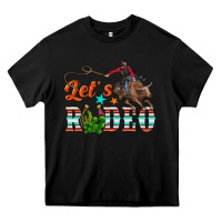 Black lets rodeo Heavy Core Tee - NancyCooperArtShop