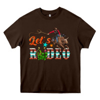 Chocolate Brown lets rodeo Heavy Core Tee - NancyCooperArtShop