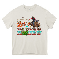 Cream lets rodeo Heavy Core Tee - NancyCooperArtShop