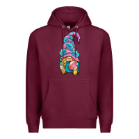Burgundy Easter Gnome Premium Hoodie - BundleAndBundleShop