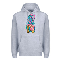 Heather Grey Easter Gnome Premium Hoodie - BundleAndBundleShop