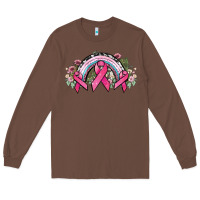 Chestnut Cancer ribbon rainbow Cancer Awareness Long Sleeve Tee - HowdyJamesFarm
