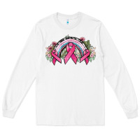 White Cancer ribbon rainbow Cancer Awareness Long Sleeve Tee - HowdyJamesFarm