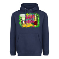 Navy Let's Fiesta Heavyweight Hoodie - CowhideDigitalArt