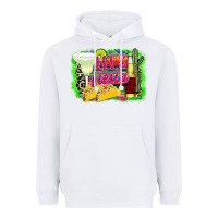 White Let's Fiesta Heavyweight Hoodie - CowhideDigitalArt