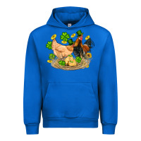 Cobalt st patricks day farm chicken rooster chick  shamrock gold Urban Hoodie - Artiststas