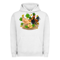 Pigment Lunar Rock st patricks day farm chicken rooster chick  shamrock gold Urban Hoodie - Artiststas