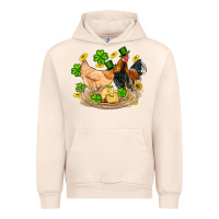 Sandshell st patricks day farm chicken rooster chick  shamrock gold Urban Hoodie - Artiststas